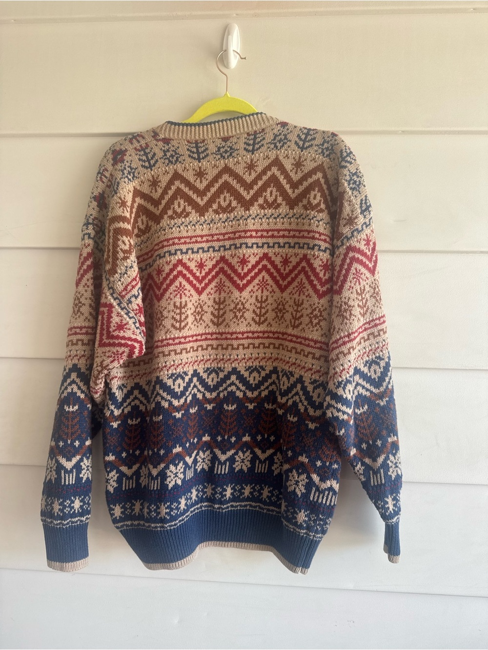 Vintage 1980’s Fishing Sweater Oversized L - Picture 2 of 4